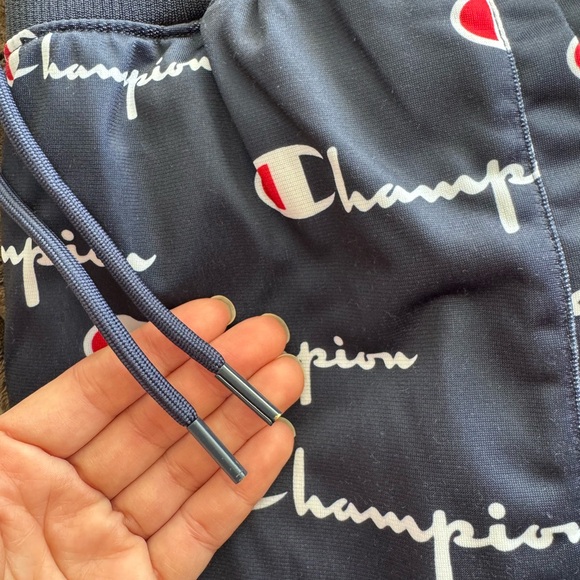 Champion Navy Joggers with Red Accents, Use good condition. No stretchy fabric - Picture 6 of 9